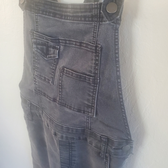 Free People Black Washed Denim Overall - Picture 5 of 8